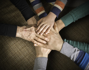 Many hands together