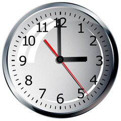 Wall mounted digital clock.