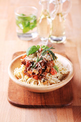 Spaghetti and ragu alla Bolognese