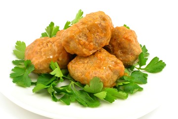 meatballs cooked with minced meat