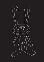 Boy wearing a bunny rabbit costume