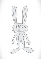 Boy wearing a bunny rabbit costume