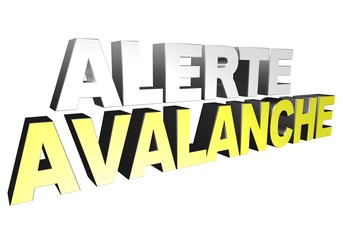 alerte avalanche 3D jaune