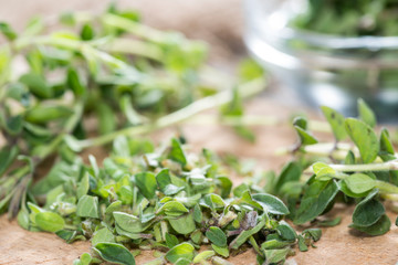 Portion of fresh Oregano