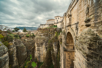 Fototapeta na wymiar The Puente Nuevo bridge and Picturesque view of Ronda city