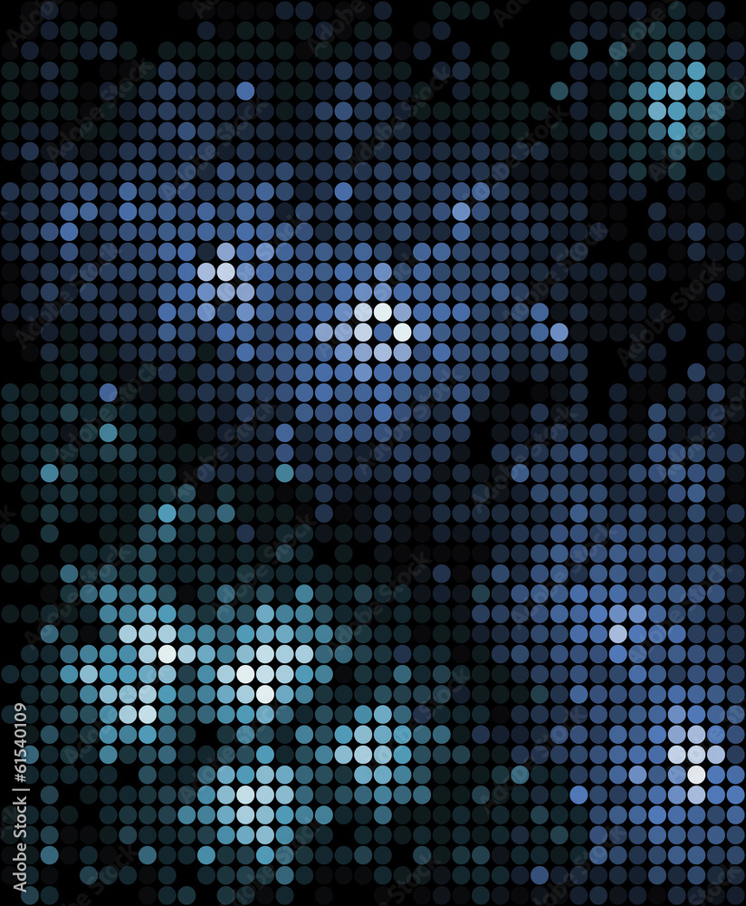 Poster Abstract mosaic background pattern of circles