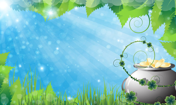 St. Patrick's Day spring background
