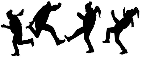 Vector silhouette of man.