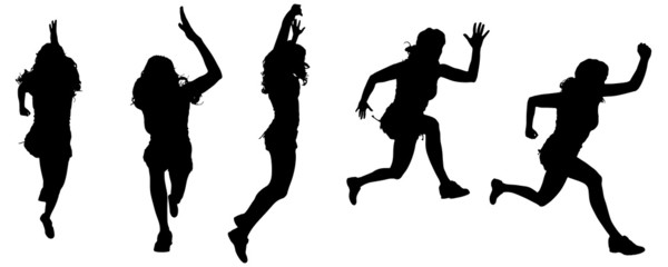 Vector silhouette of the woman.