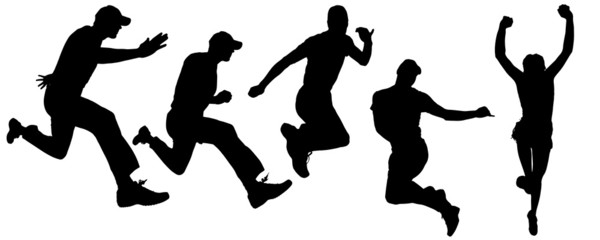 Vector silhouette of the man.