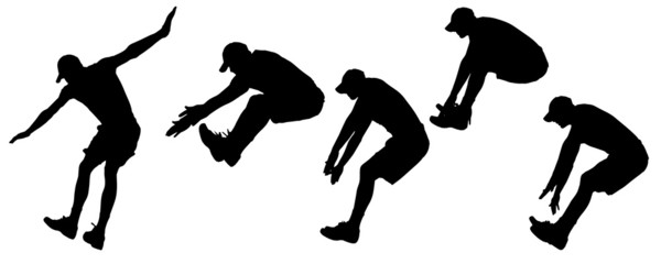 Vector silhouette of the man.