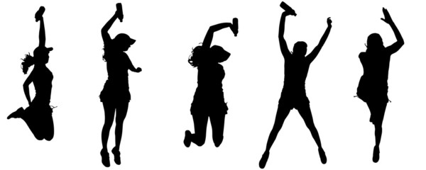 Vector silhouette of the woman.