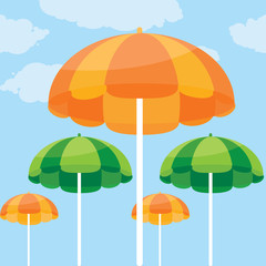 Fototapeta na wymiar vector illustration parasol