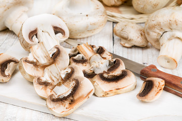 Sliced ​​mushrooms