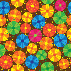 Fototapeta na wymiar multicolored flowers seamless pattern