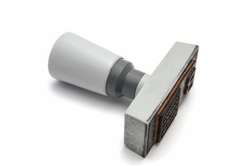 Rubber stamp isolated on white background