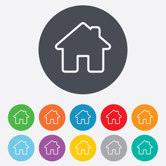 Home sign icon. Main page button. Navigation