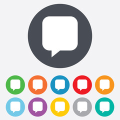 Chat sign icon. Speech bubble symbol.