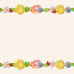 Flower watercolor card