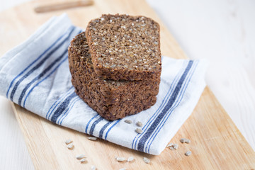 Slices of organic bread