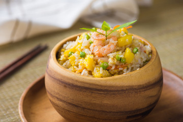 chinese fried rice , or nasi goreng popular cusine in asia