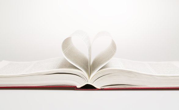 Heart in the form of sheets of the book