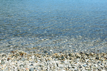 Pebble stones in the sea