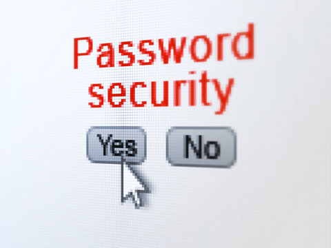 Privacy concept: Password Security on digital computer screen