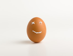 smiling egg and toothpaste