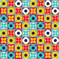 Scandinavian vintage geomertic pattern © lublubachka