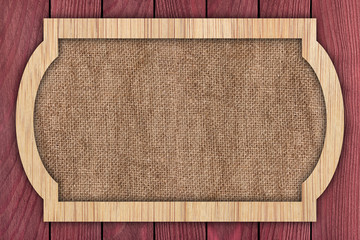 Background made of wooden planks and old canvas