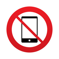 No Smartphone sign icon. Support symbol.