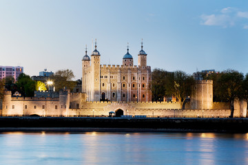 Obraz premium The Tower of London, the UK. The Royal Palace at the evening