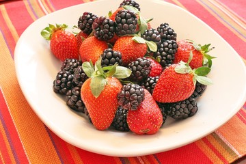 Strawberries and blackberries