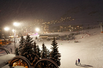 Station de ski enneigée
