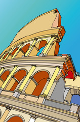 Naklejka premium The Colosseum of Rome - Rome - Italy