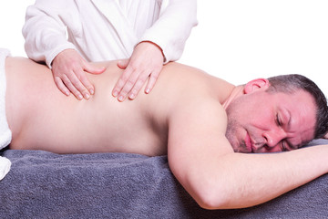 Fototapeta na wymiar Mann bei Massage