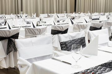table set for event