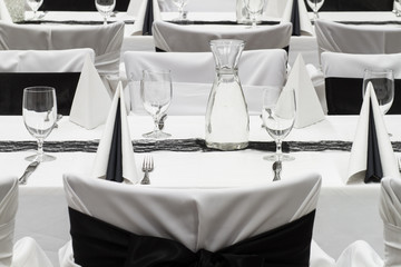 table set for event