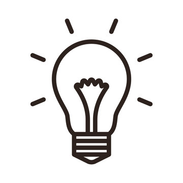 Bulb icon isolated on white background