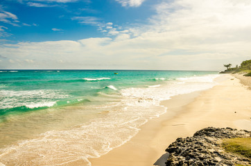 Empty Beach at Sunset