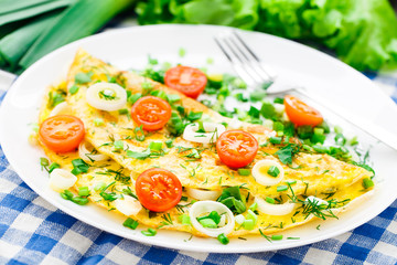 Omelette with fresh herbs