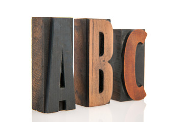 ABC in print letters