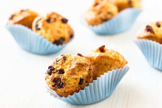 Cranberry mini-muffins in a paper molds
