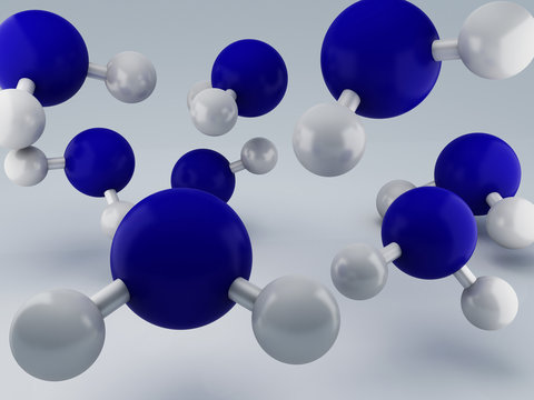 H2O Molecules 3d