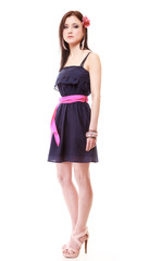 Girl in summer style. Fashion photo isolated