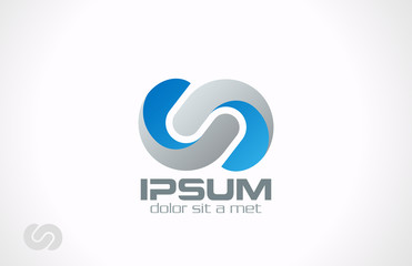 Logo Business Corporate Abstract loop infinity vector icon