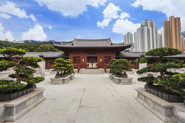 Fototapeta na wymiar Chi Lin Nunnery, Hong Kong, China