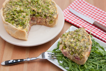 Quiche Lorraine mit Erbsen
