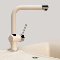 Water tap and sink in a modern kitchen